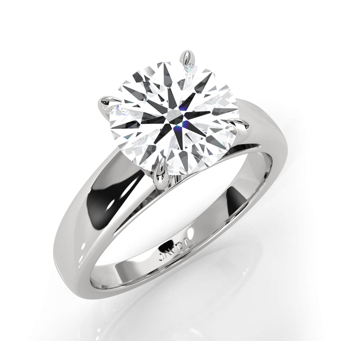 7g Cathedral Style Solitaire Lab Grown Diamond IGI Certified Engagement Ring 5.5mm 1.00 Ctw.