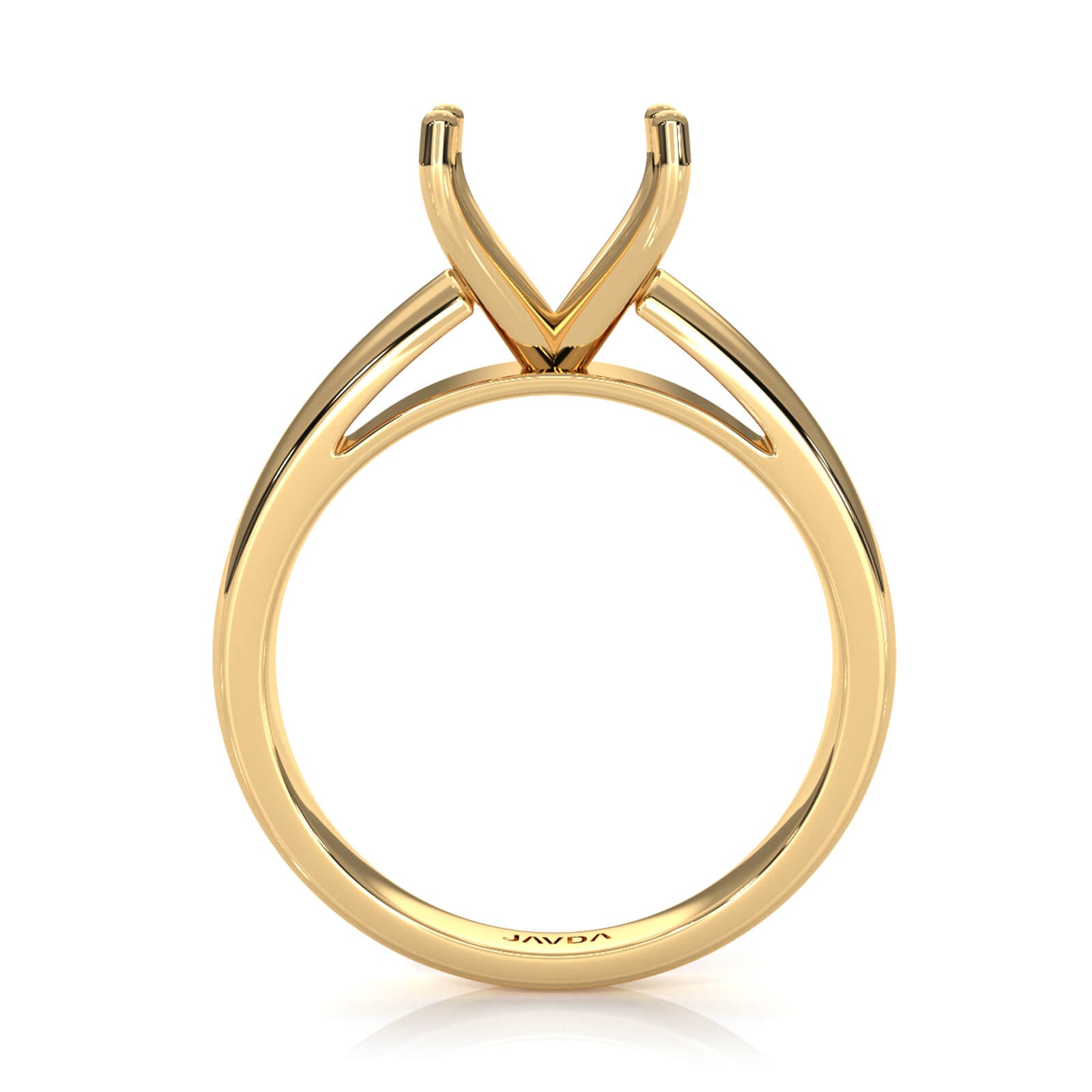 7g Cathedral Style Solitaire Semi Mount Engagement Ring Setting 5.5mm