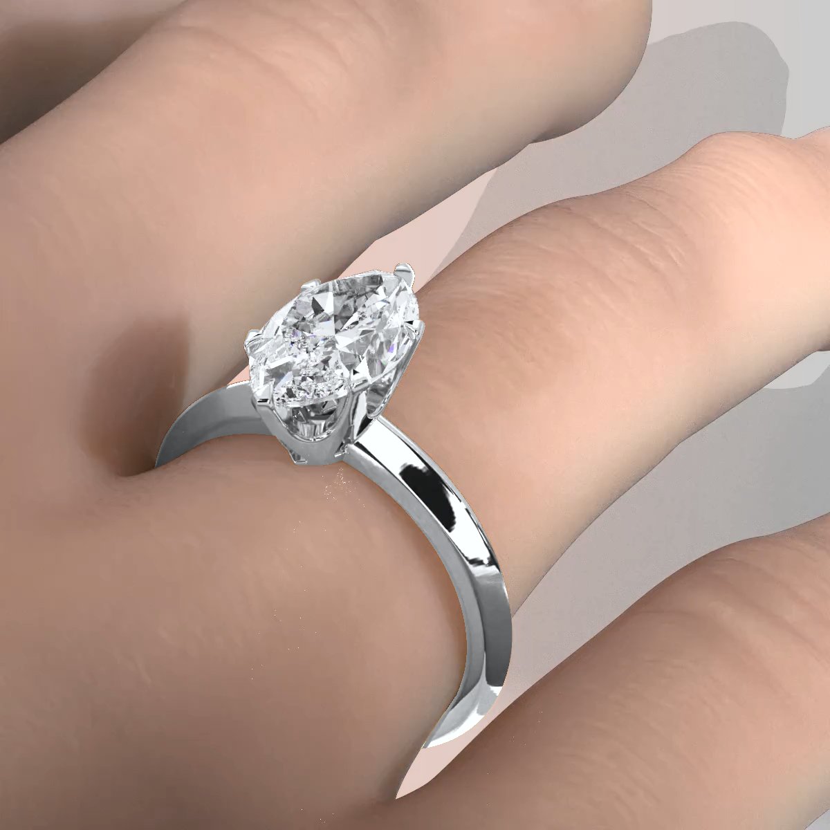 4g Six Prong Knife Edge Lab Grown Diamond IGI Certified Solitaire 3mm Ring Setting 1.00 Ct.
