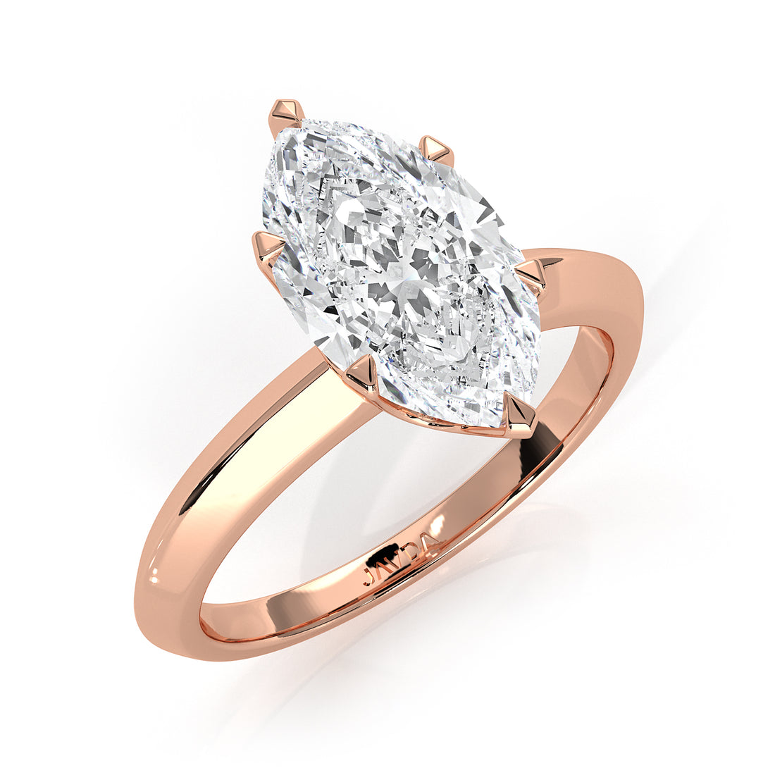 4g Six Prong Knife Edge Lab Grown Diamond IGI Certified Solitaire 3mm Ring Setting 1.00 Ct.