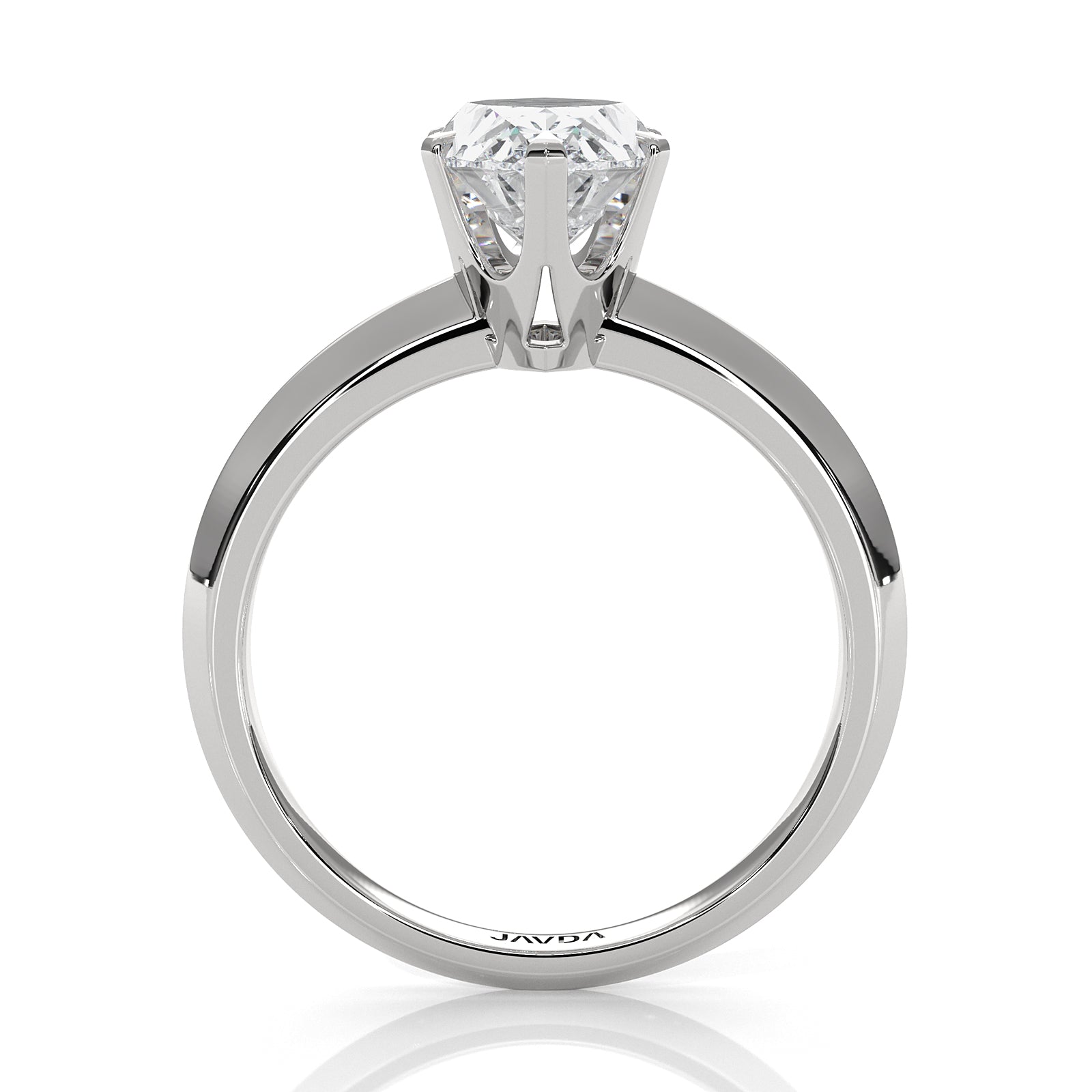 4g Six Prong Knife Edge Lab Grown Diamond IGI Certified Solitaire 3mm Ring Setting 1.00 Ct.