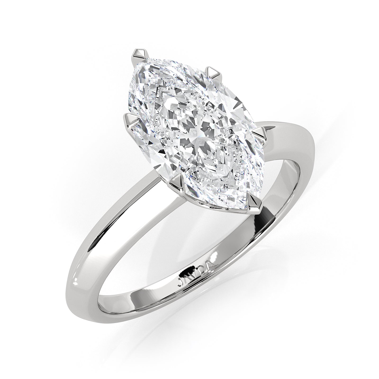 4g Six Prong Knife Edge Lab Grown Diamond IGI Certified Solitaire 3mm Ring Setting 1.00 Ct.