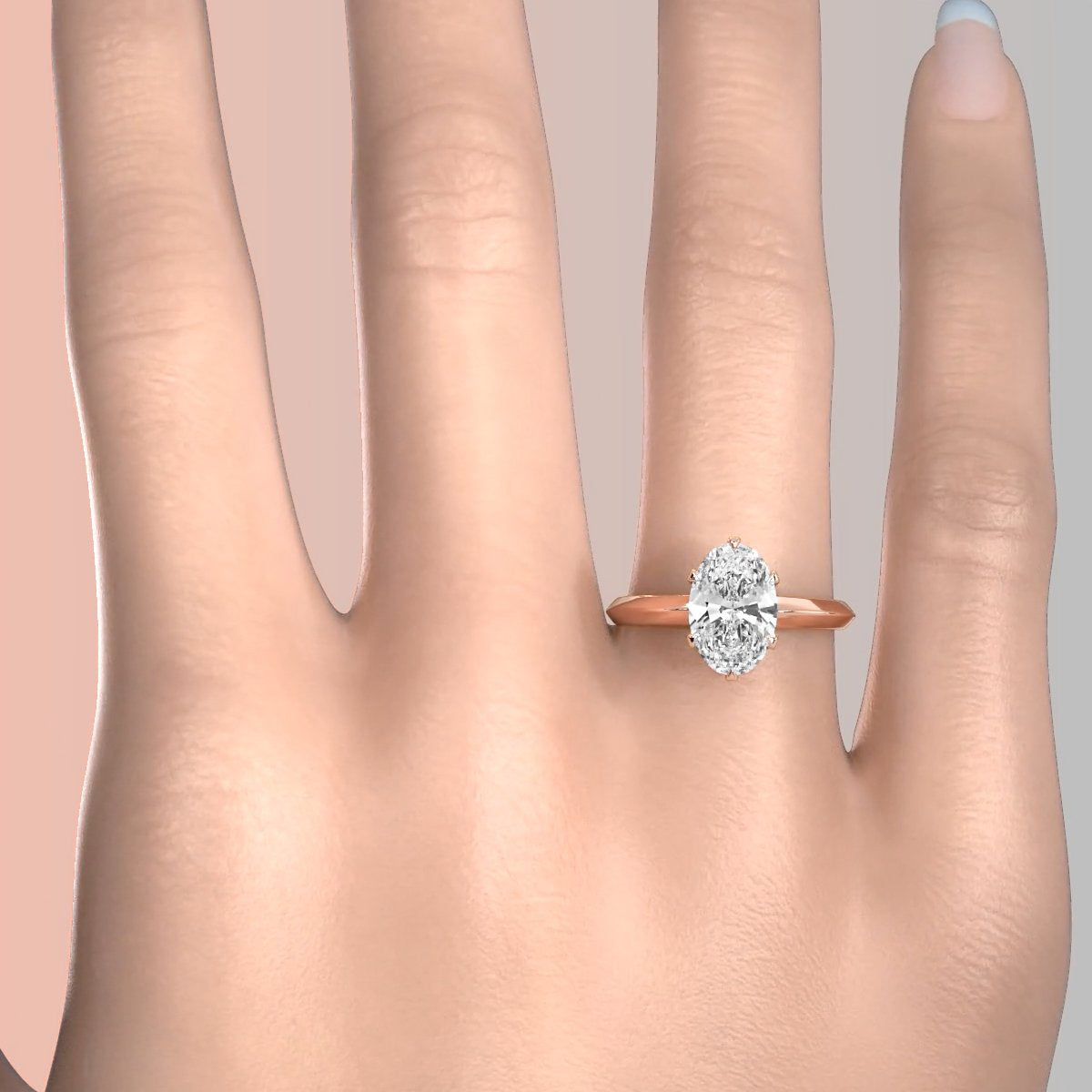 4g Six Prong Knife Edge Lab Grown Diamond IGI Certified Solitaire 3mm Ring Setting 1.00 Ct.