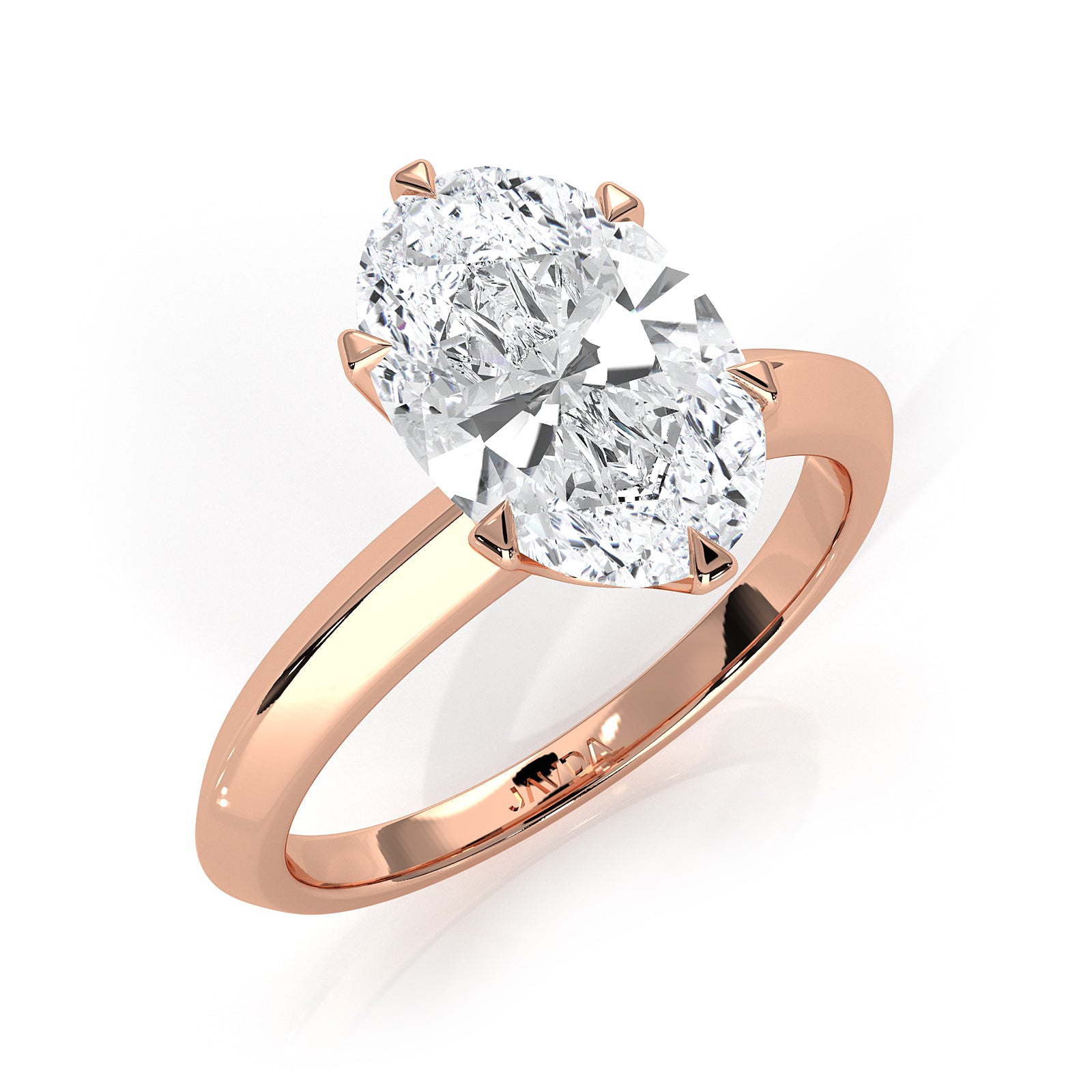 4g Six Prong Knife Edge Lab Grown Diamond IGI Certified Solitaire 3mm Ring Setting 1.00 Ct.