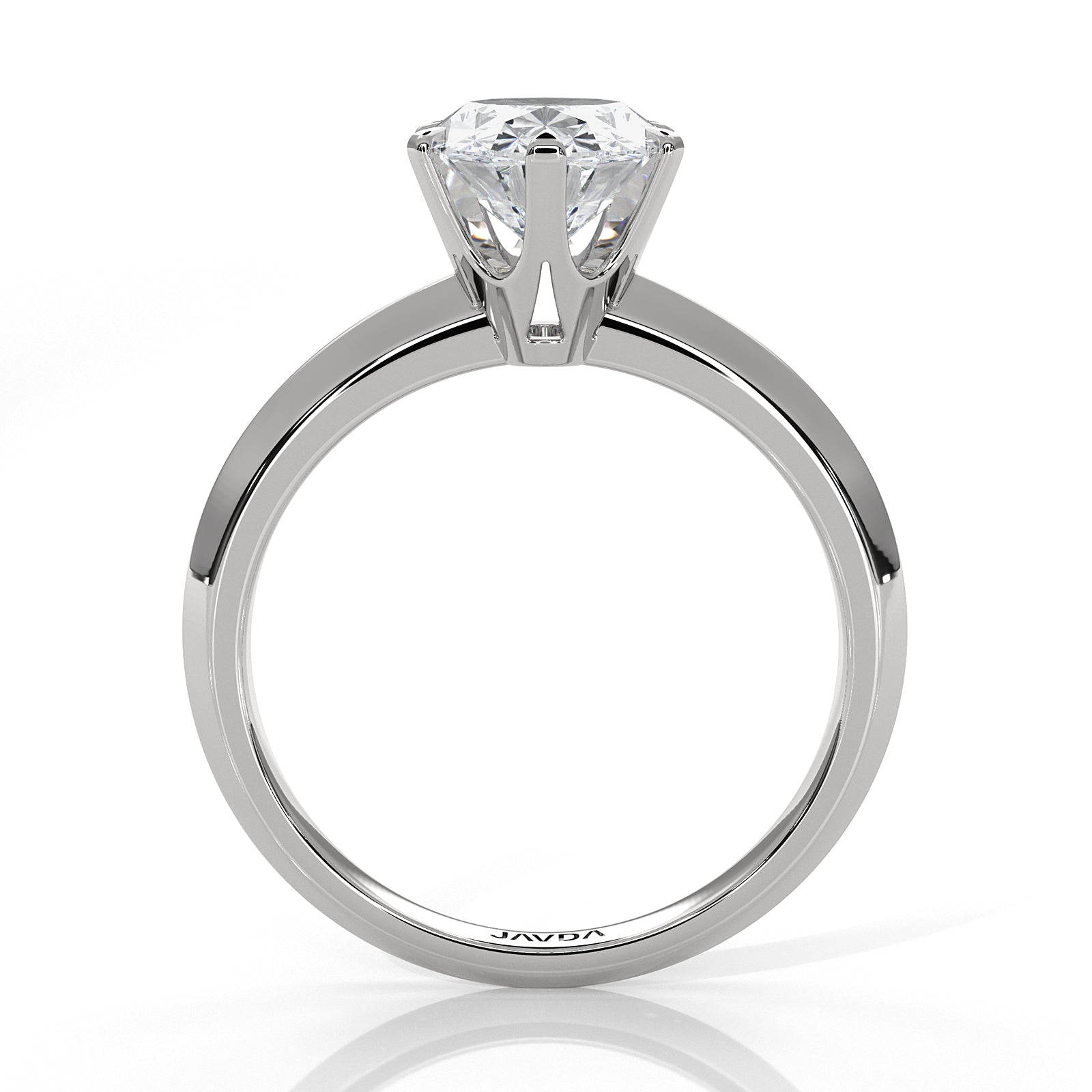 4g Six Prong Knife Edge Lab Grown Diamond IGI Certified Solitaire 3mm Ring Setting 1.00 Ct.