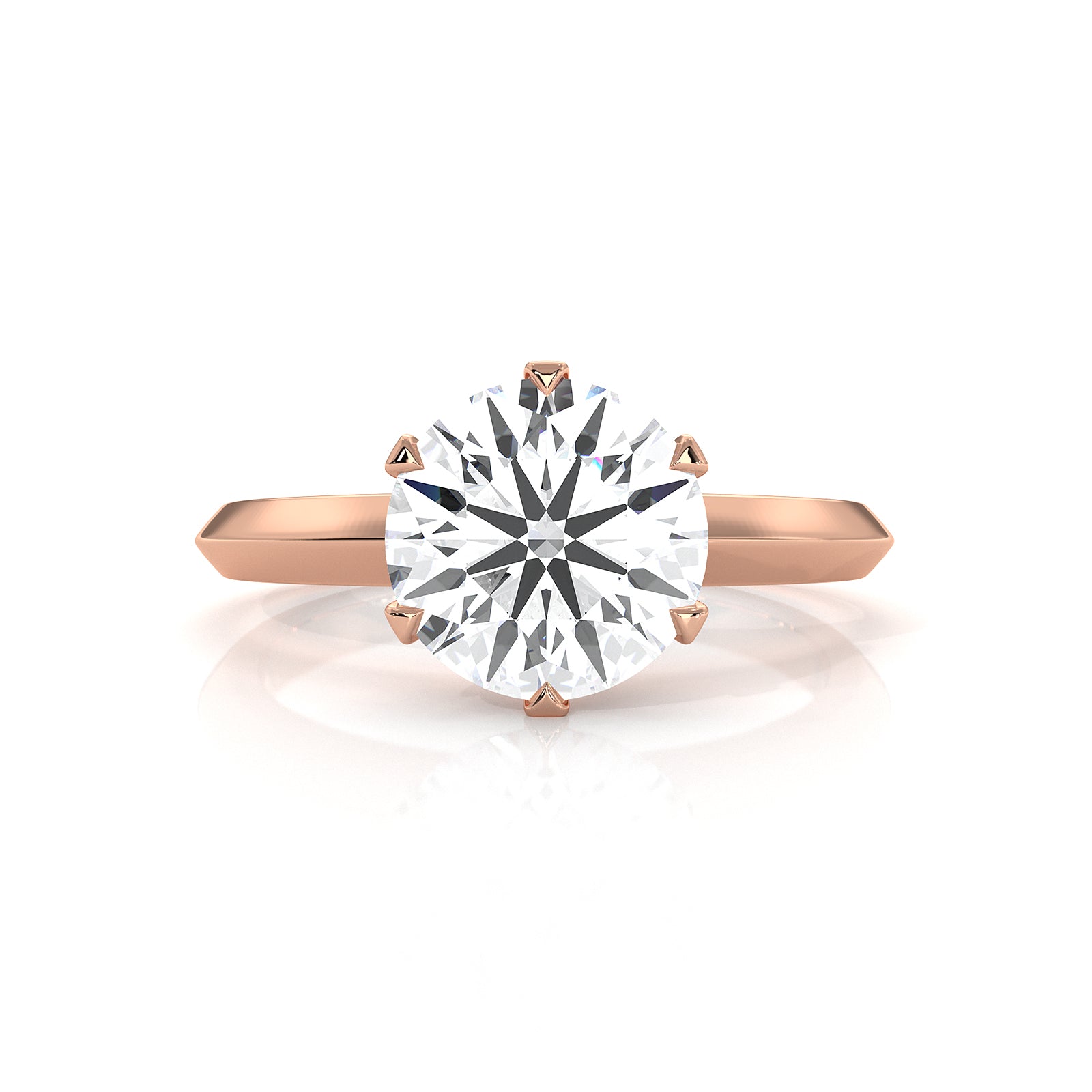 4g Six Prong Knife Edge Lab Grown Diamond IGI Certified Solitaire 3mm Ring Setting 1.00 Ct.