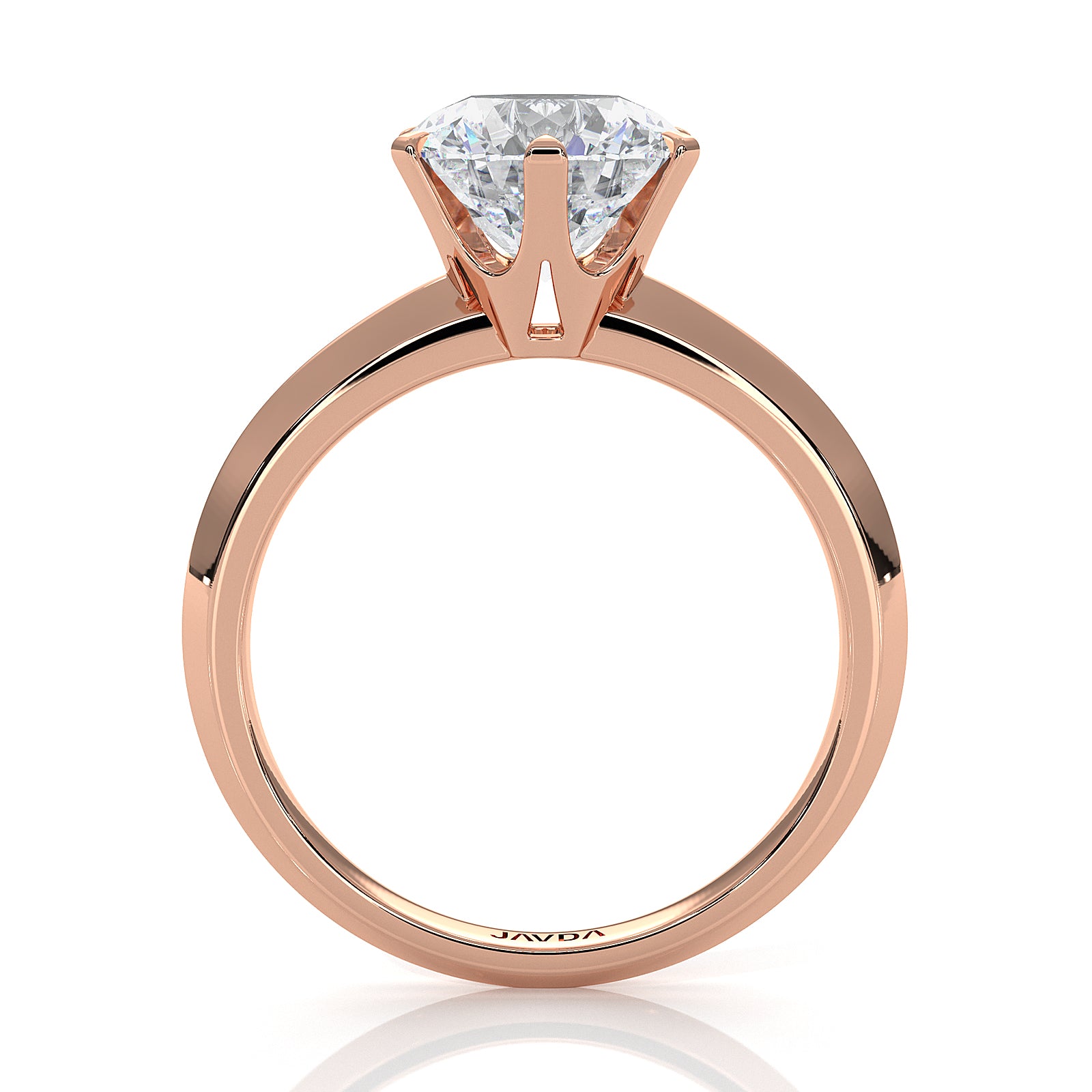 4g Six Prong Knife Edge Lab Grown Diamond IGI Certified Solitaire 3mm Ring Setting 1.00 Ct.