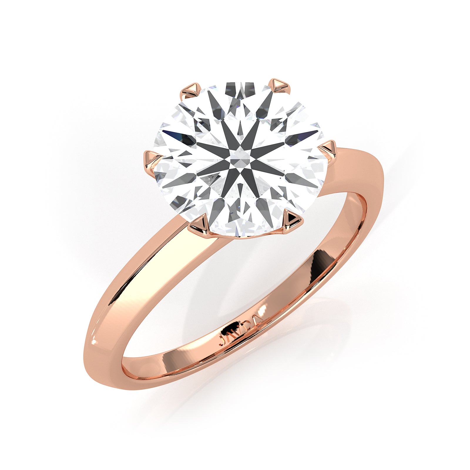 4g Six Prong Knife Edge Lab Grown Diamond IGI Certified Solitaire 3mm Ring Setting 1.00 Ct.