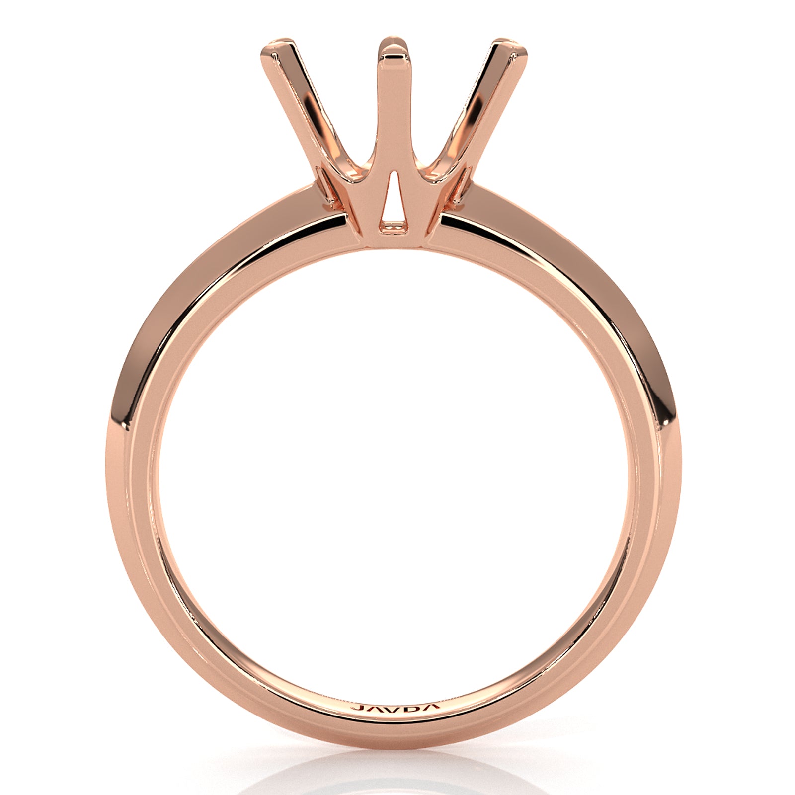 4g Six Prong Set Knife Edge Solitaire Semi Mount Engagement Ring Setting 3mm