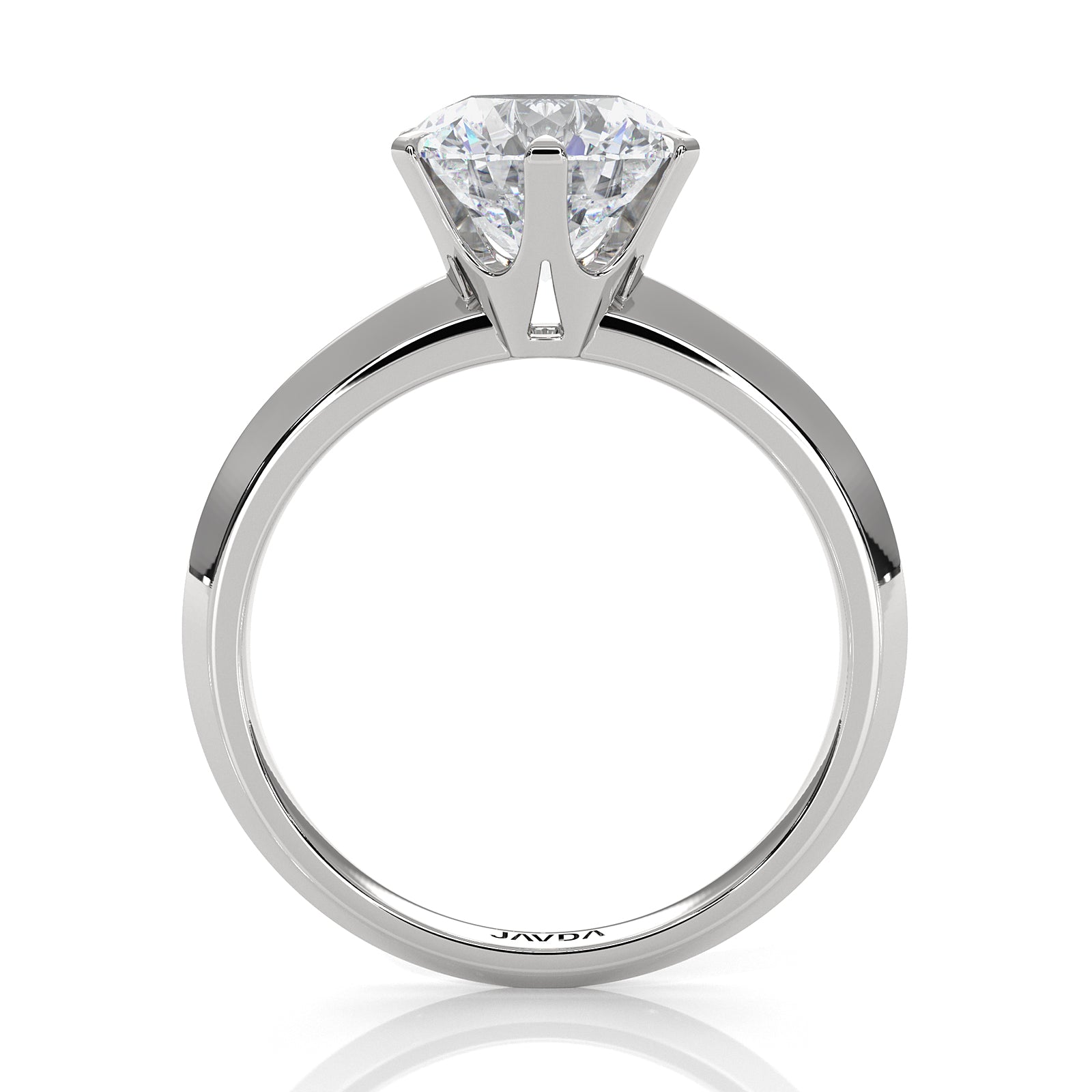 4g Six Prong Knife Edge Lab Grown Diamond IGI Certified Solitaire 3mm Ring Setting 1.00 Ct.