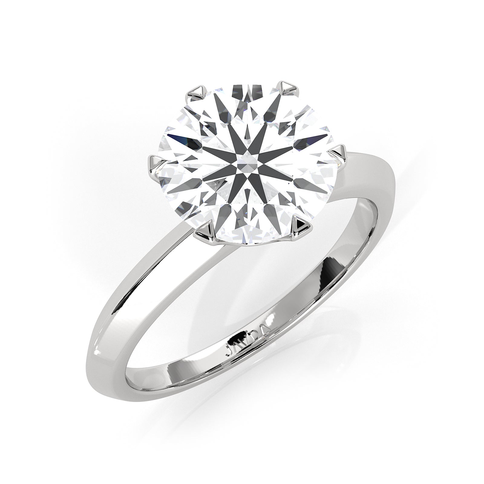 4g Six Prong Knife Edge Lab Grown Diamond IGI Certified Solitaire 3mm Ring Setting 1.00 Ct.