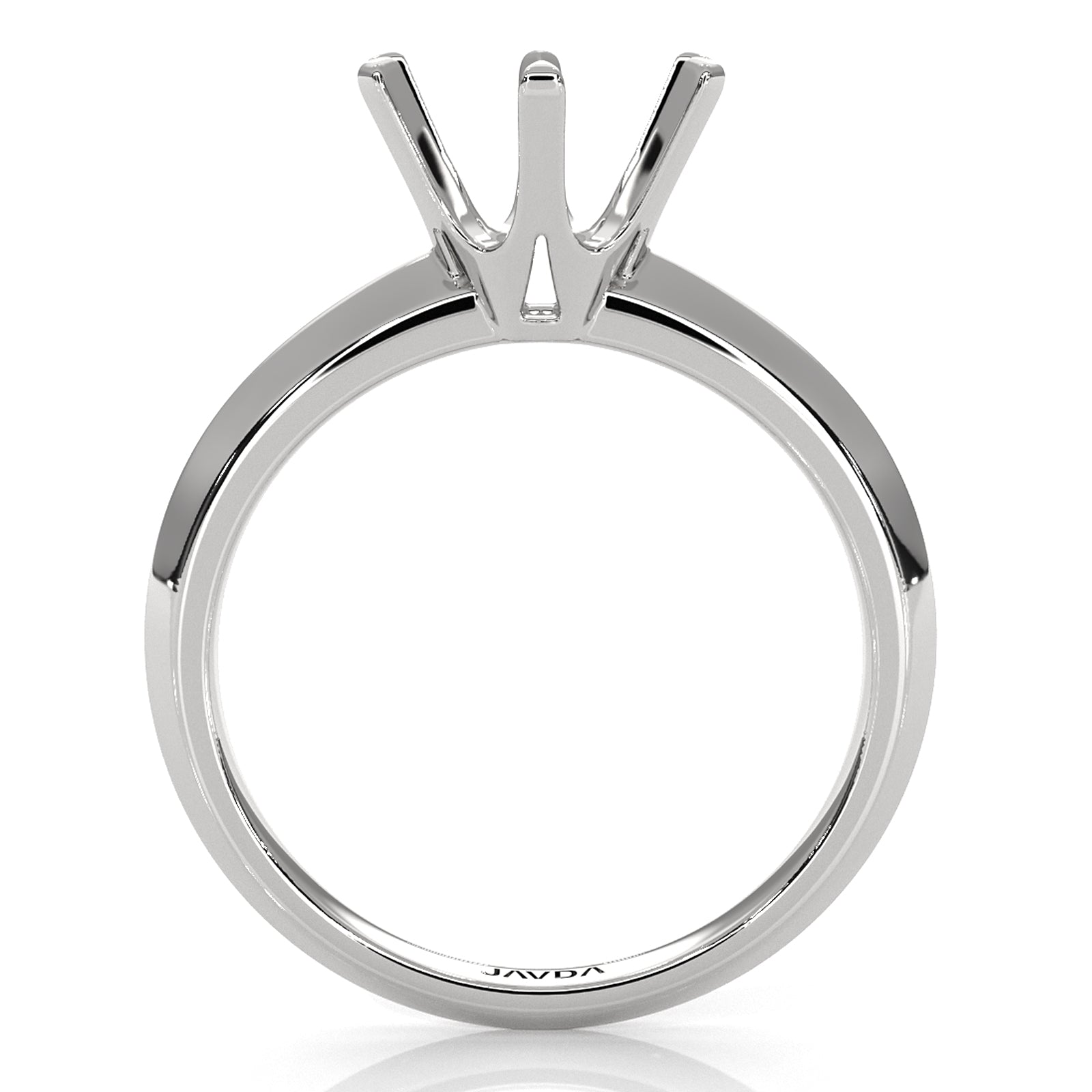4g Six Prong Set Knife Edge Solitaire Semi Mount Engagement Ring Setting 3mm