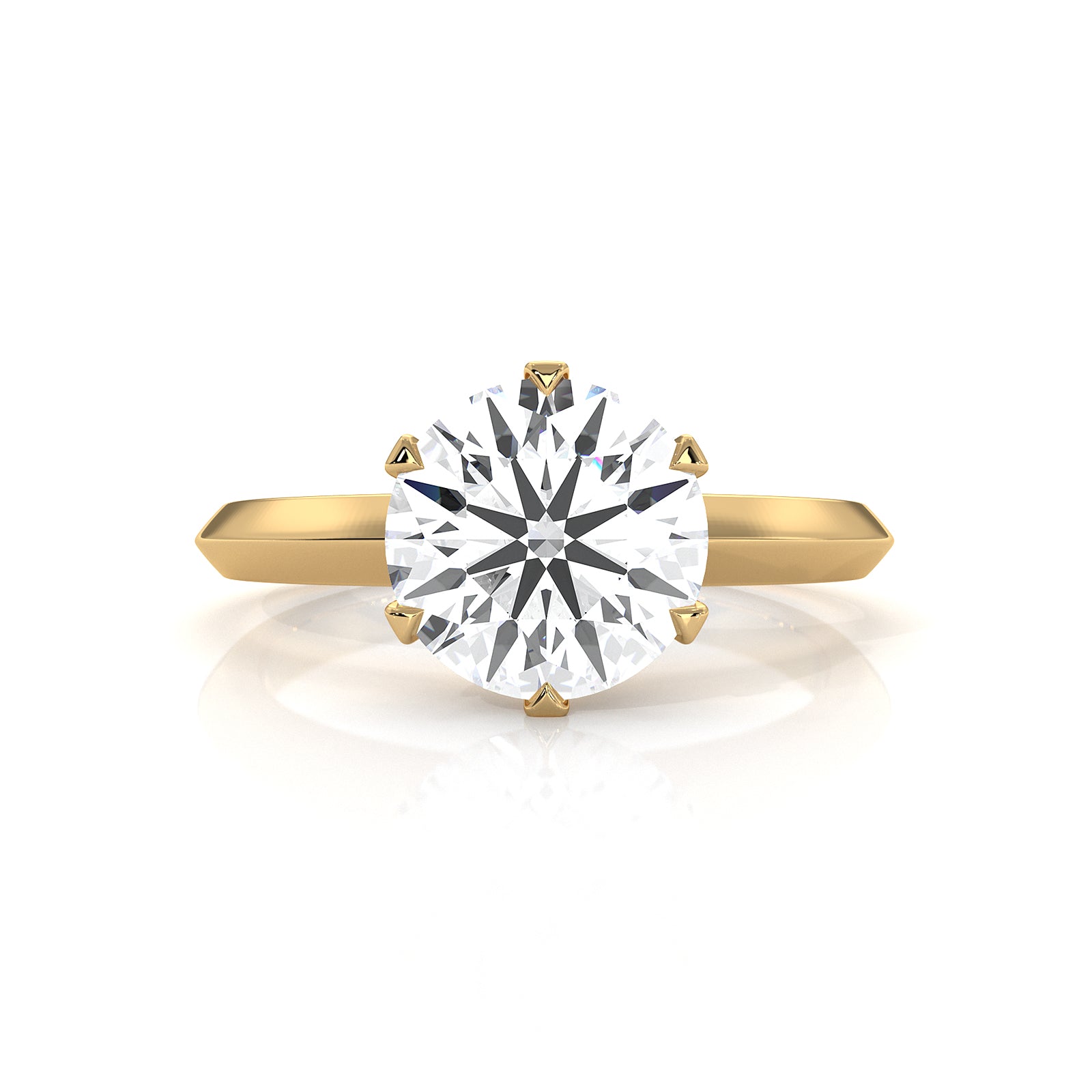 4g Six Prong Knife Edge Lab Grown Diamond IGI Certified Solitaire 3mm Ring Setting 1.00 Ct.