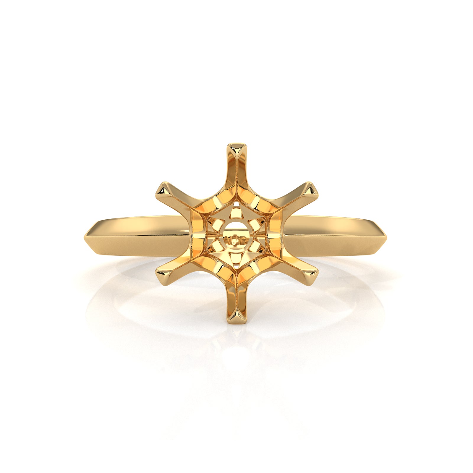 4g Six Prong Set Knife Edge Solitaire Semi Mount Engagement Ring Setting 3mm