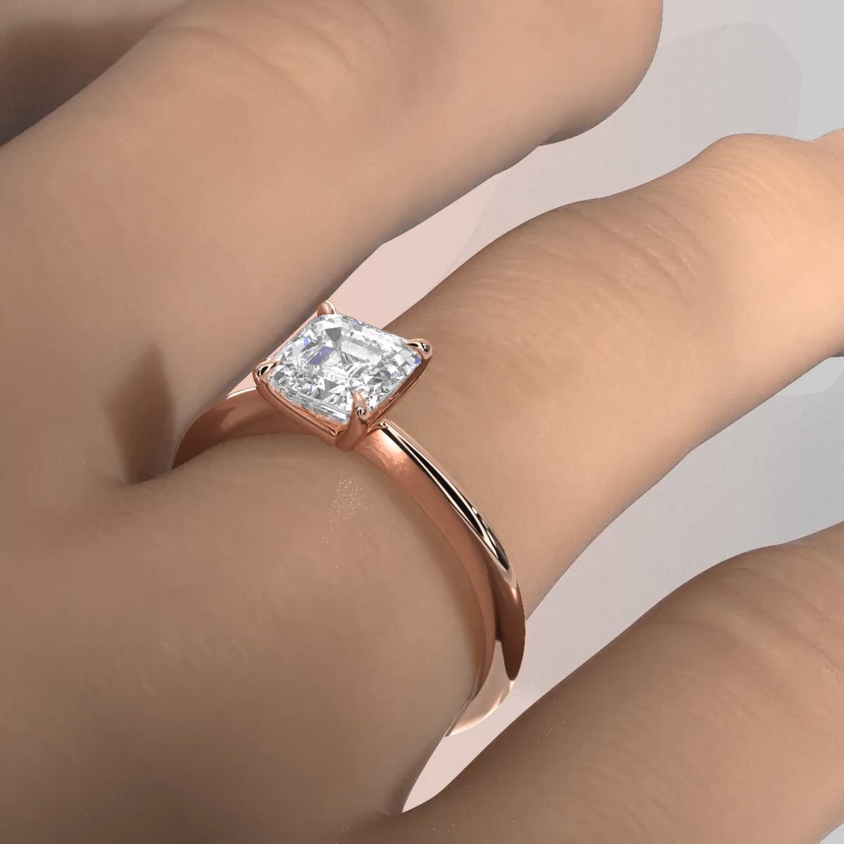 4.2g Six Prong Set 3mm Solitaire Lab Grown Diamond IGI Certified Engagement Ring 1.00 Ctw.