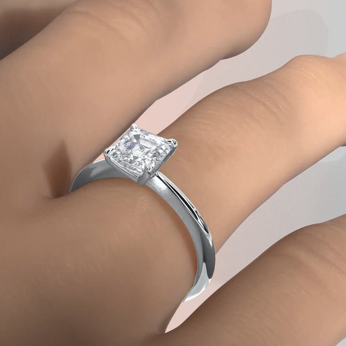 4.2g Six Prong Set 3mm Solitaire Lab Grown Diamond IGI Certified Engagement Ring 1.00 Ctw.