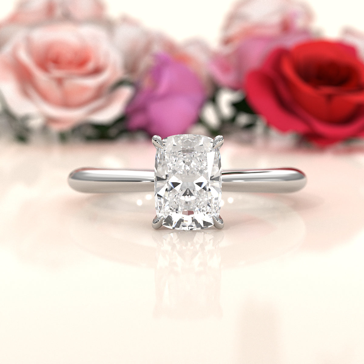 4.2g Six Prong Set 3mm Solitaire Lab Grown Diamond IGI Certified Engagement Ring 1.00 Ctw.