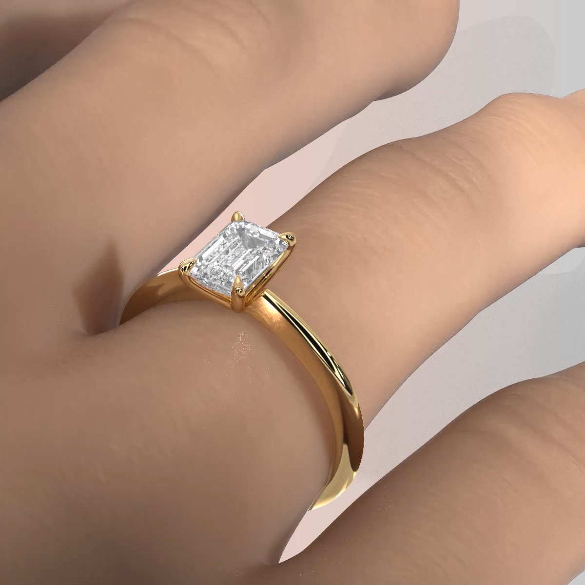 4.2g Six Prong Set 3mm Solitaire Lab Grown Diamond IGI Certified Engagement Ring 1.00 Ctw.