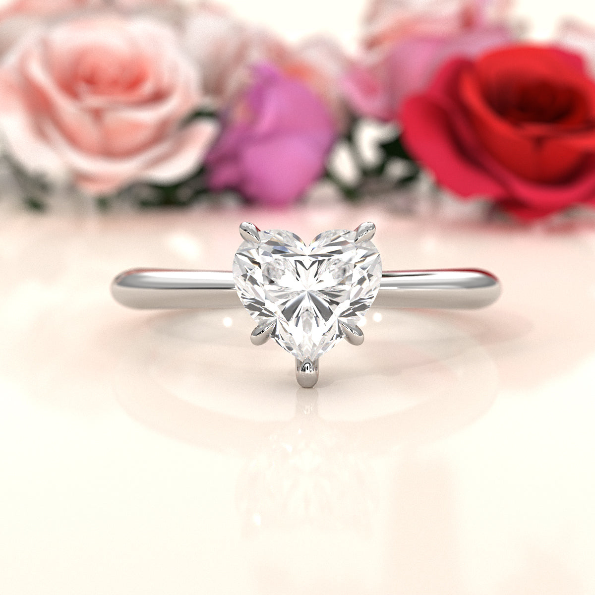 4.2g Six Prong Set 3mm Solitaire Lab Grown Diamond IGI Certified Engagement Ring 1.00 Ctw.