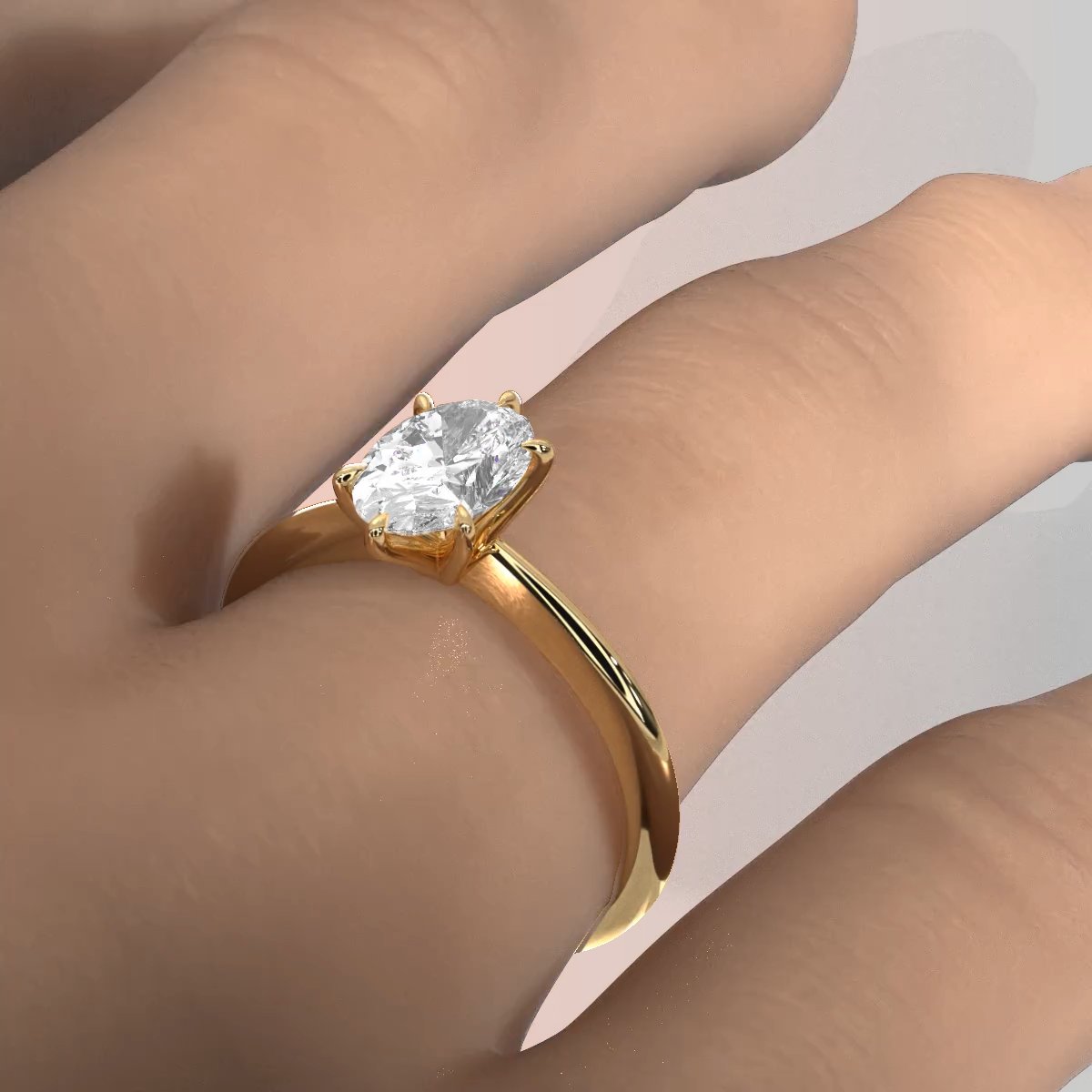 4.2g Six Prong Set 3mm Solitaire Lab Grown Diamond IGI Certified Engagement Ring 1.00 Ctw.