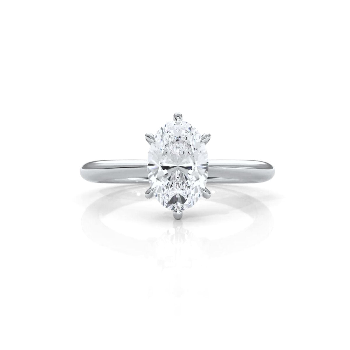 4.2g Six Prong Set 3mm Solitaire Lab Grown Diamond IGI Certified Engagement Ring 1.00 Ctw.