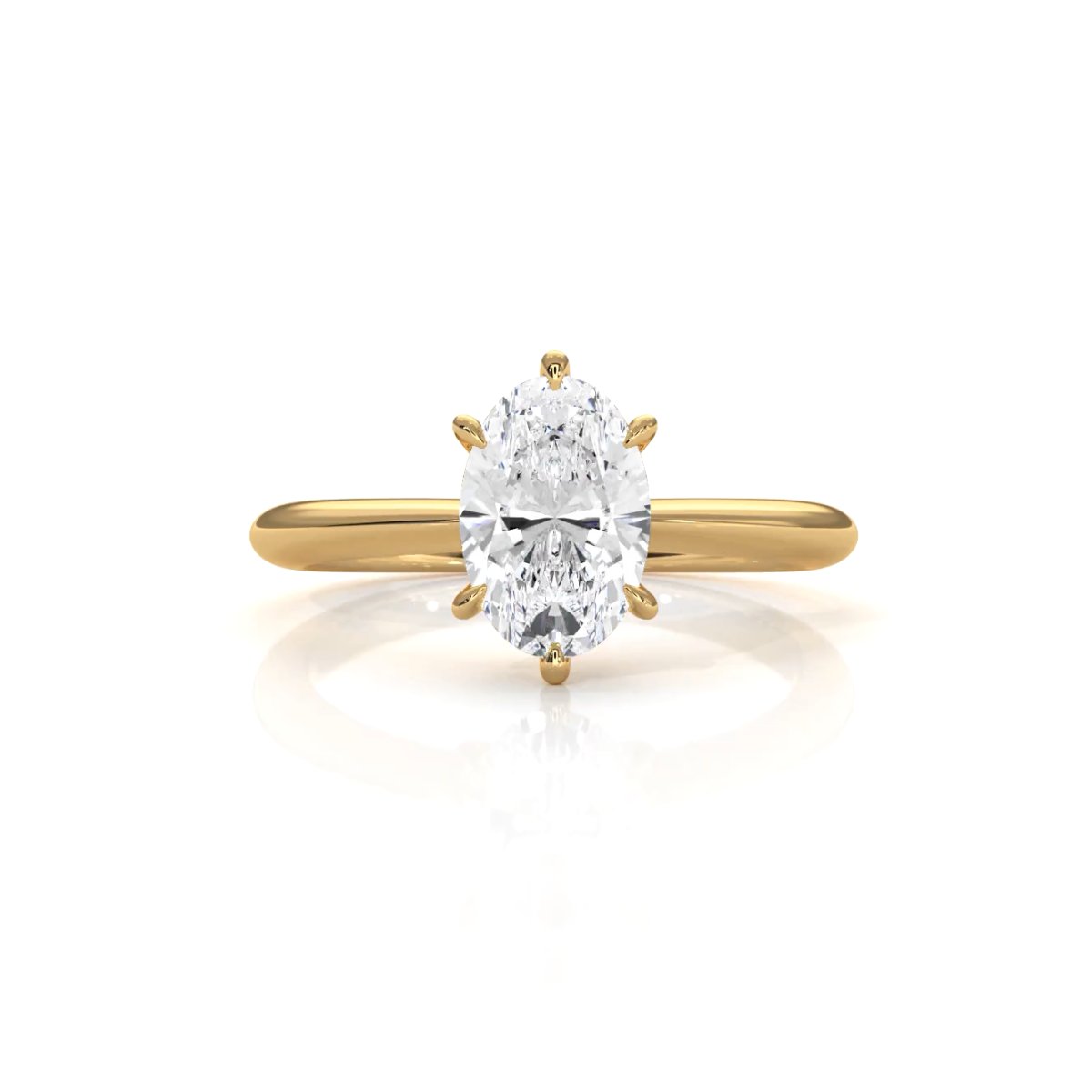 4.2g Six Prong Set 3mm Solitaire Lab Grown Diamond IGI Certified Engagement Ring 1.00 Ctw.