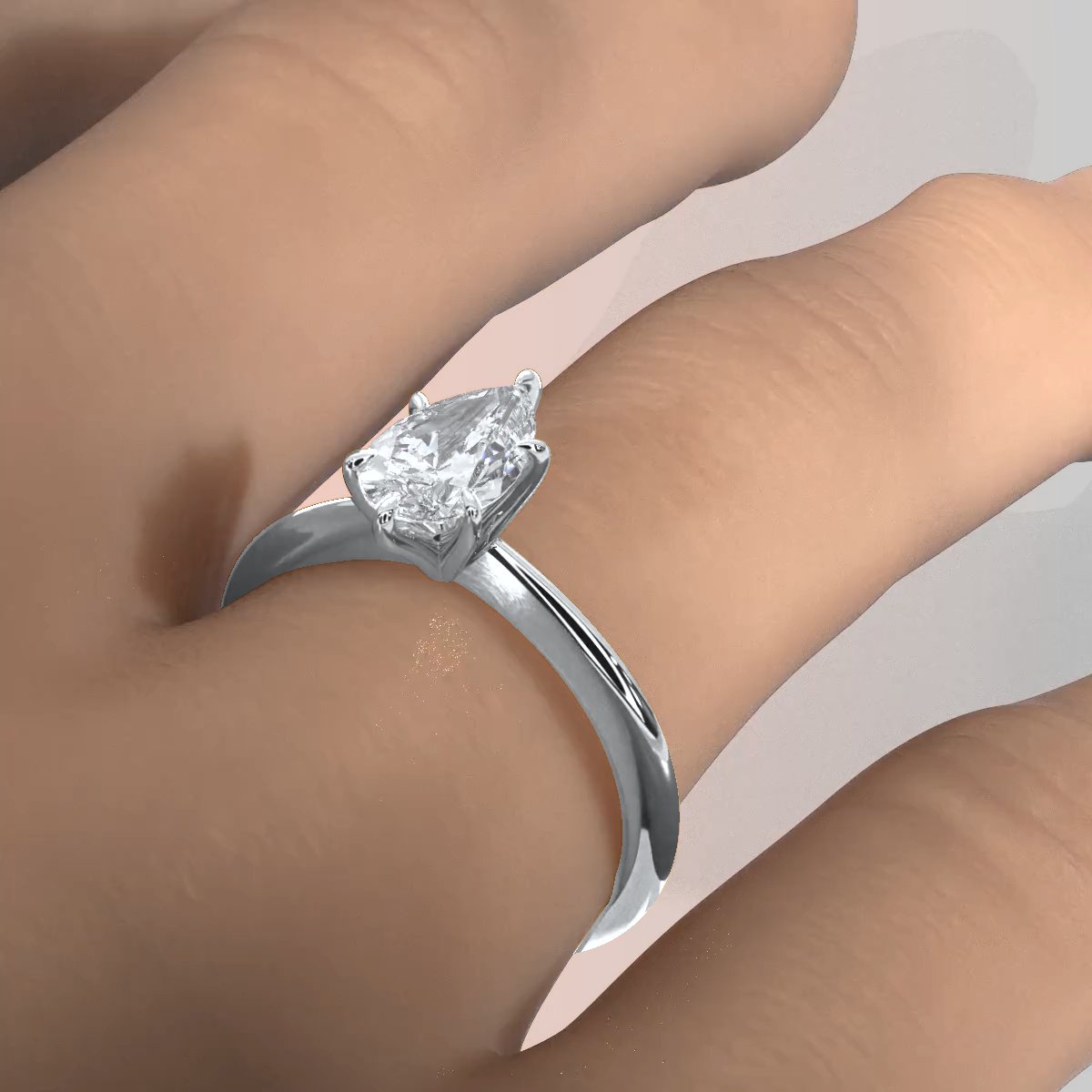 4.2g Six Prong Set 3mm Solitaire Lab Grown Diamond IGI Certified Engagement Ring 1.00 Ctw.