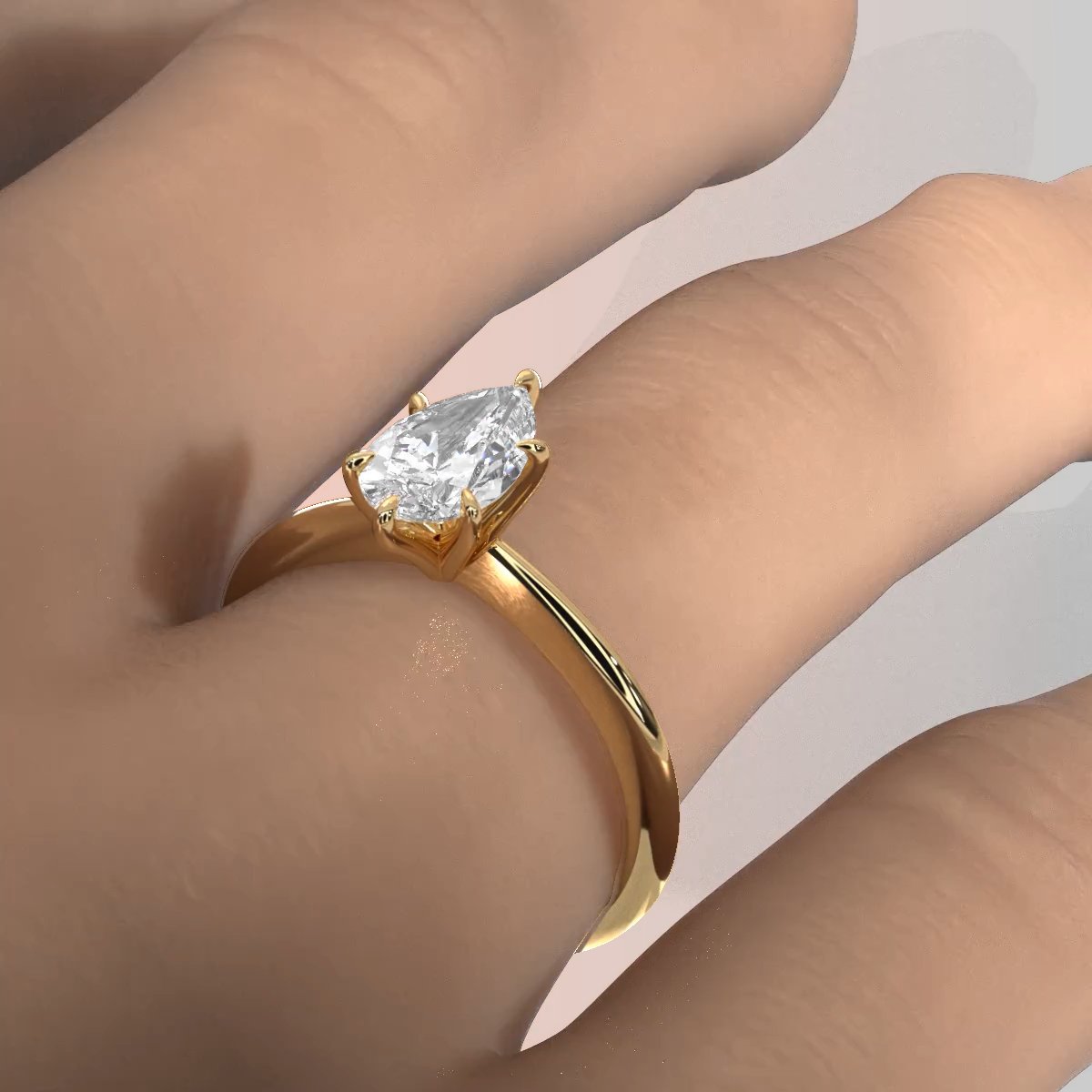 4.2g Six Prong Set 3mm Solitaire Lab Grown Diamond IGI Certified Engagement Ring 1.00 Ctw.