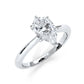 4.2g Six Prong Set 3mm Solitaire Lab Grown Diamond IGI Certified Engagement Ring 1.00 Ctw.