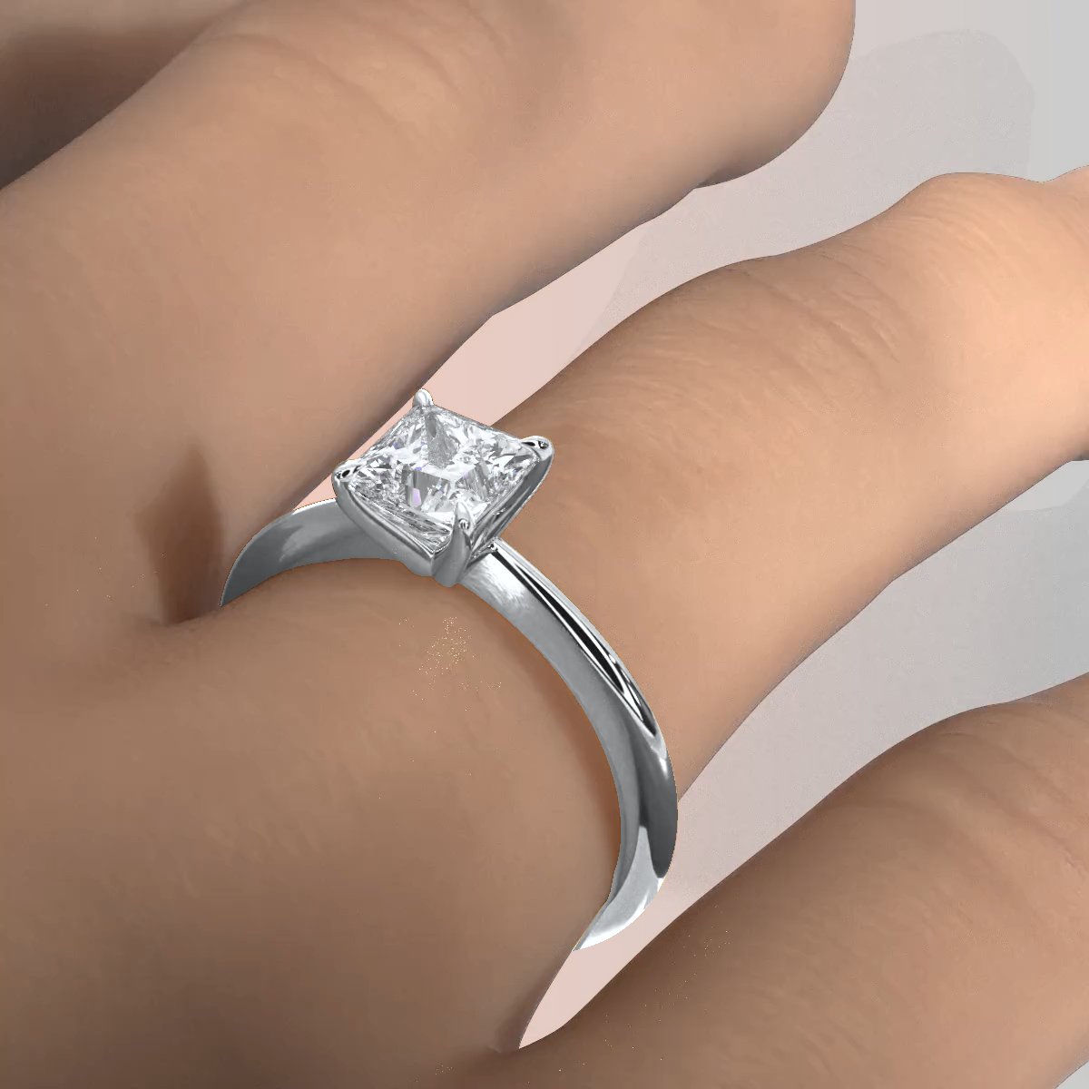 4.2g Six Prong Set 3mm Solitaire Lab Grown Diamond IGI Certified Engagement Ring 1.00 Ctw.