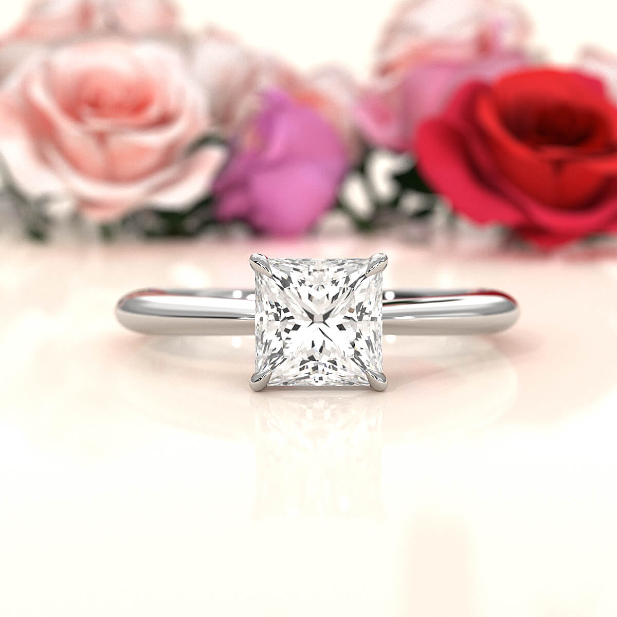 4.2g Six Prong Set 3mm Solitaire Lab Grown Diamond IGI Certified Engagement Ring 1.00 Ctw.