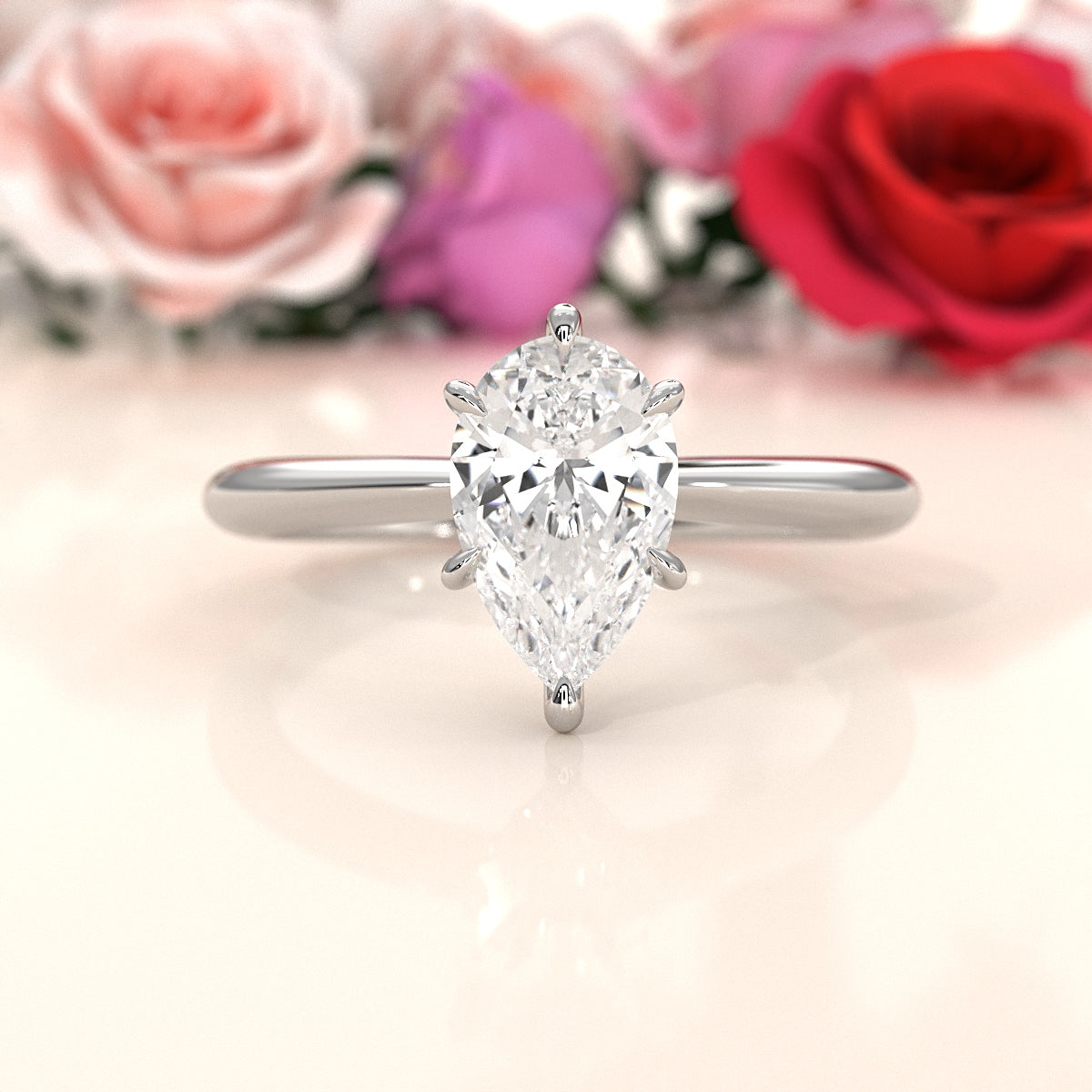 4.2g Six Prong Set 3mm Solitaire Lab Grown Diamond IGI Certified Engagement Ring 1.00 Ctw.