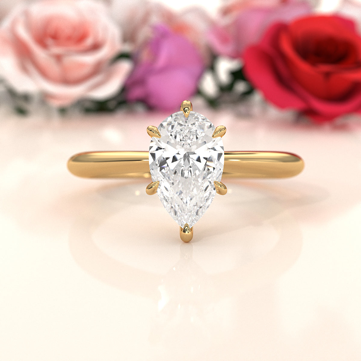 4.2g Six Prong Set 3mm Solitaire Lab Grown Diamond IGI Certified Engagement Ring 1.00 Ctw.