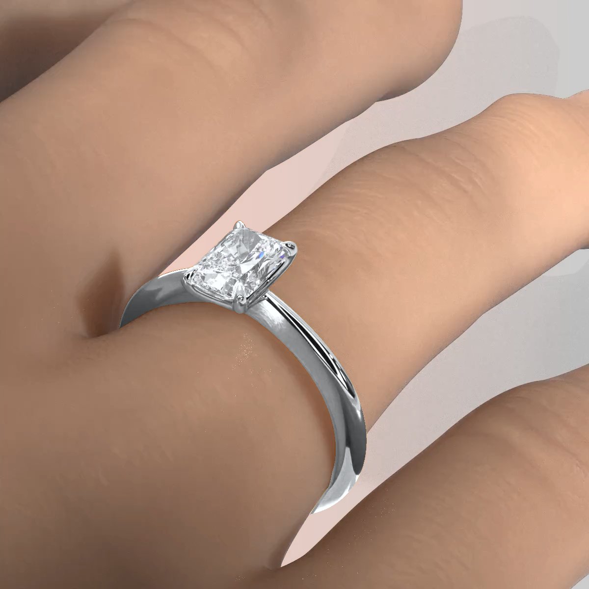 4.2g Six Prong Set 3mm Solitaire Lab Grown Diamond IGI Certified Engagement Ring 1.00 Ctw.