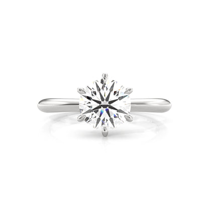 4.2g Six Prong Set 3mm Solitaire Lab Grown Diamond IGI Certified Engagement Ring 1.00 Ctw.