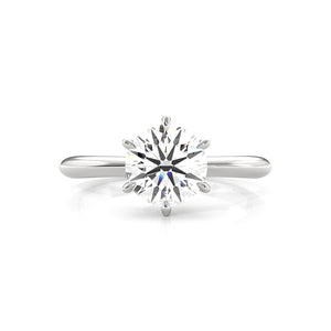 4.2g Six Prong Set 3mm Solitaire Lab Grown Diamond IGI Certified Engagement Ring 1.00 Ctw.