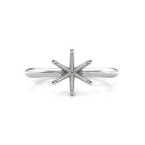 4.2g Six Prong Set Solitaire  Semi Mount Engagement Ring Setting 3mm