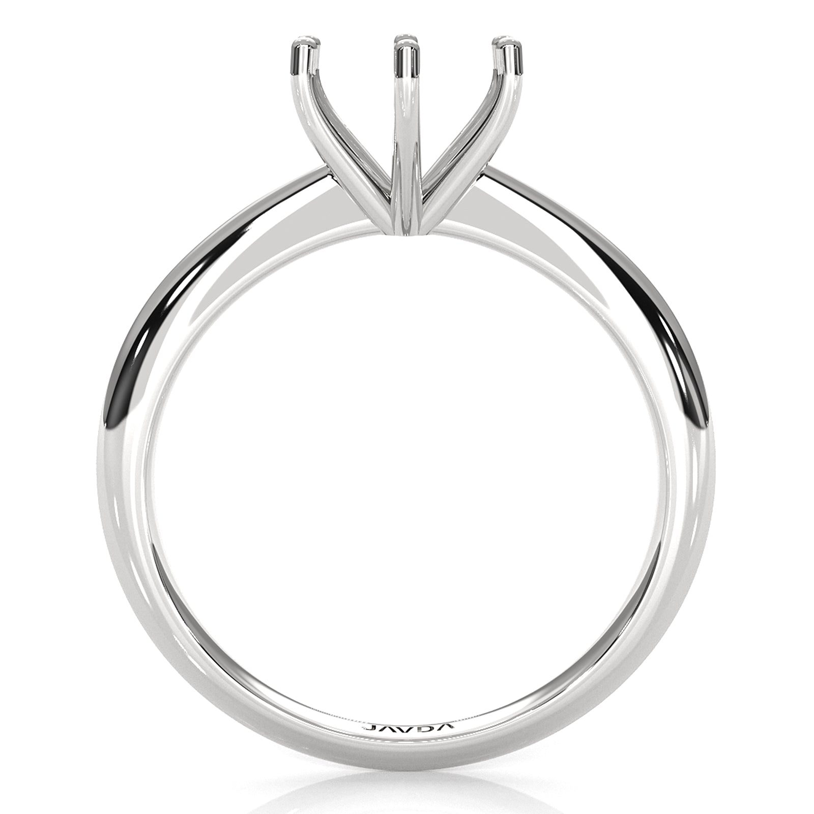 4.2g Six Prong Set Solitaire  Semi Mount Engagement Ring Setting 3mm