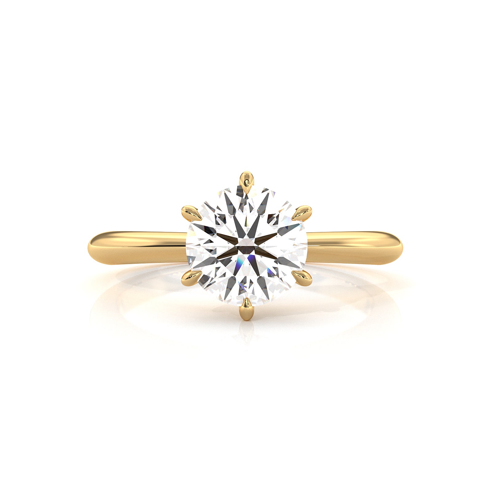 4.2g Six Prong Set 3mm Solitaire Lab Grown Diamond IGI Certified Engagement Ring 1.00 Ctw.