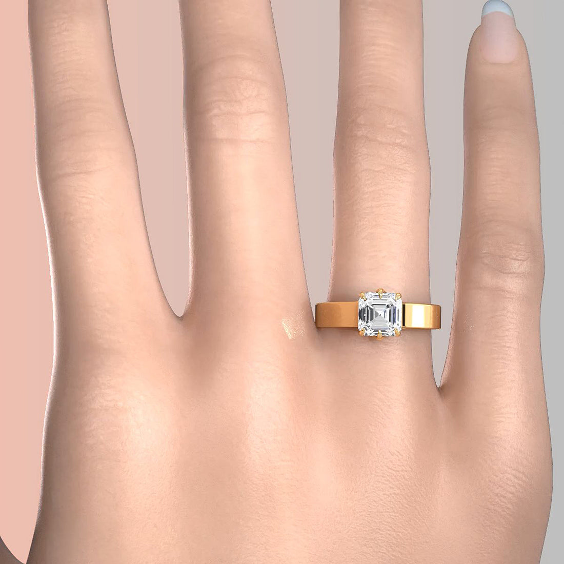 Six Prong Lab Grown Diamond IGI Certified Solitaire Trellis Engagement 4.5g Ring Setting 1.00 Ctw.