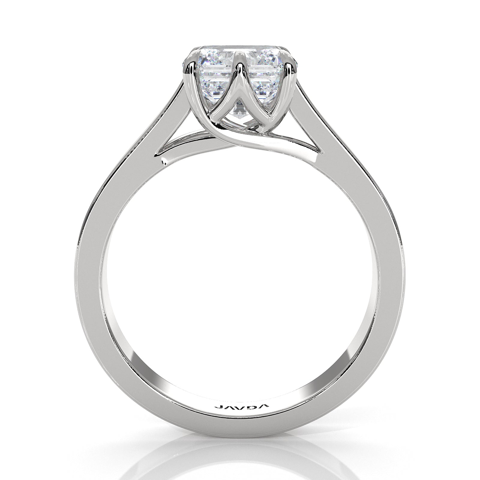 Six Prong Lab Grown Diamond IGI Certified Solitaire Trellis Engagement 4.5g Ring Setting 1.00 Ctw.