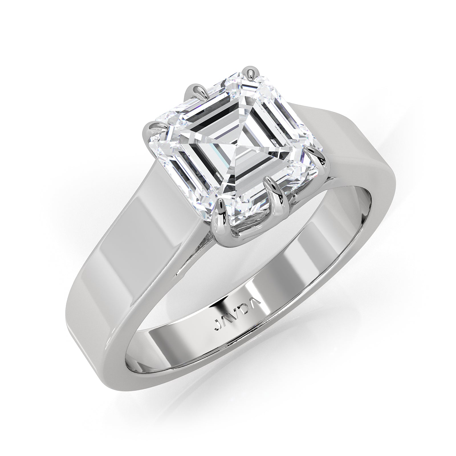 Six Prong Lab Grown Diamond IGI Certified Solitaire Trellis Engagement 4.5g Ring Setting 1.00 Ctw.