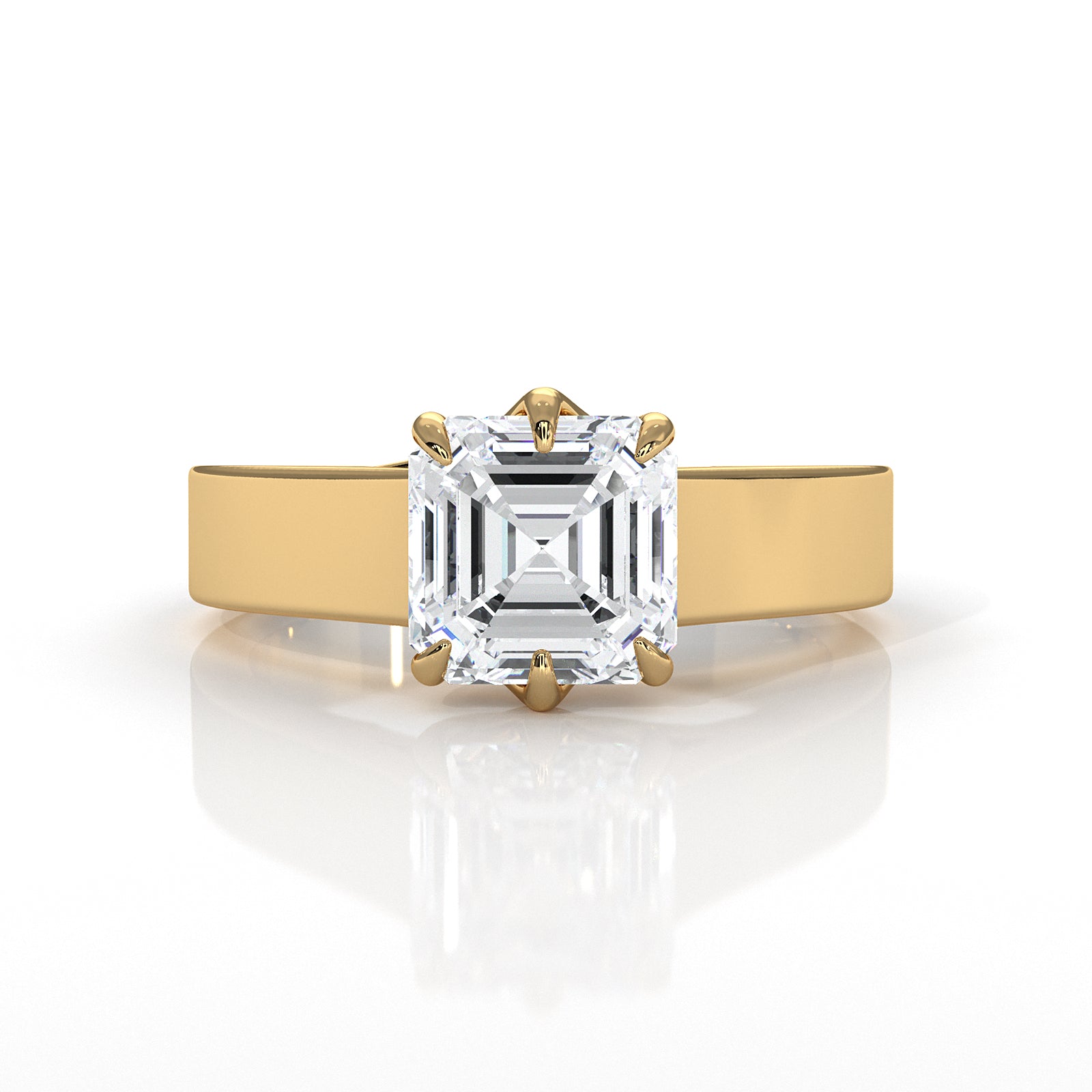 Six Prong Lab Grown Diamond IGI Certified Solitaire Trellis Engagement 4.5g Ring Setting 1.00 Ctw.