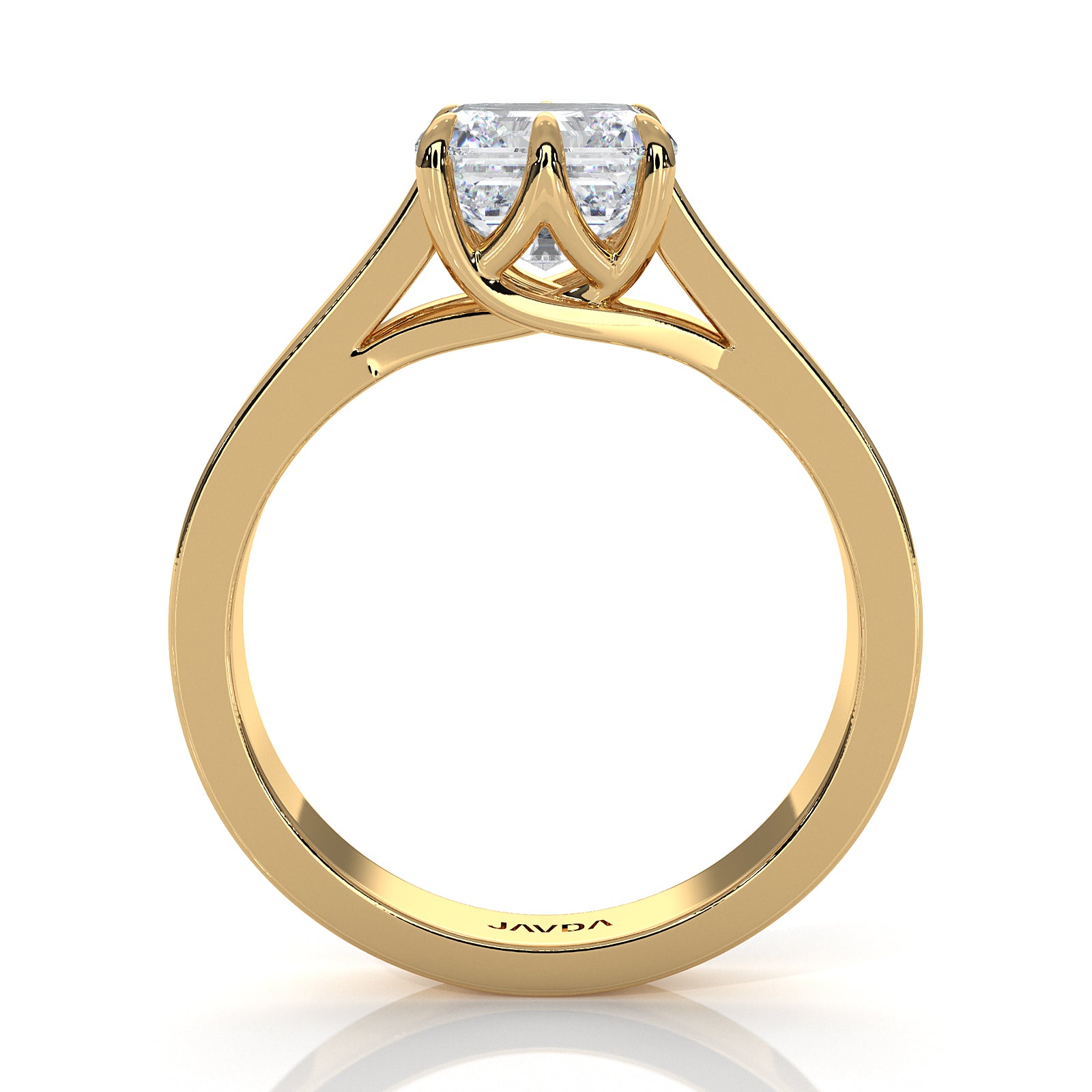 Six Prong Lab Grown Diamond IGI Certified Solitaire Trellis Engagement 4.5g Ring Setting 1.00 Ctw.