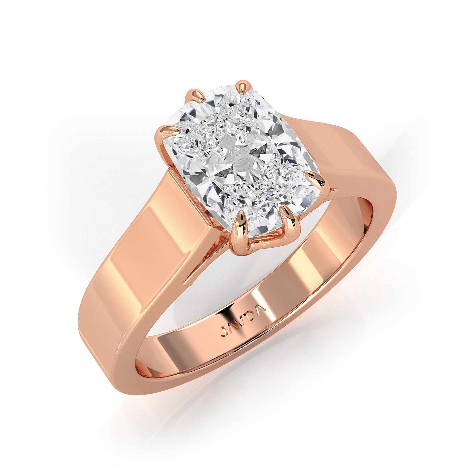 Six Prong Lab Grown Diamond IGI Certified Solitaire Trellis Engagement 4.5g Ring Setting 1.00 Ctw.