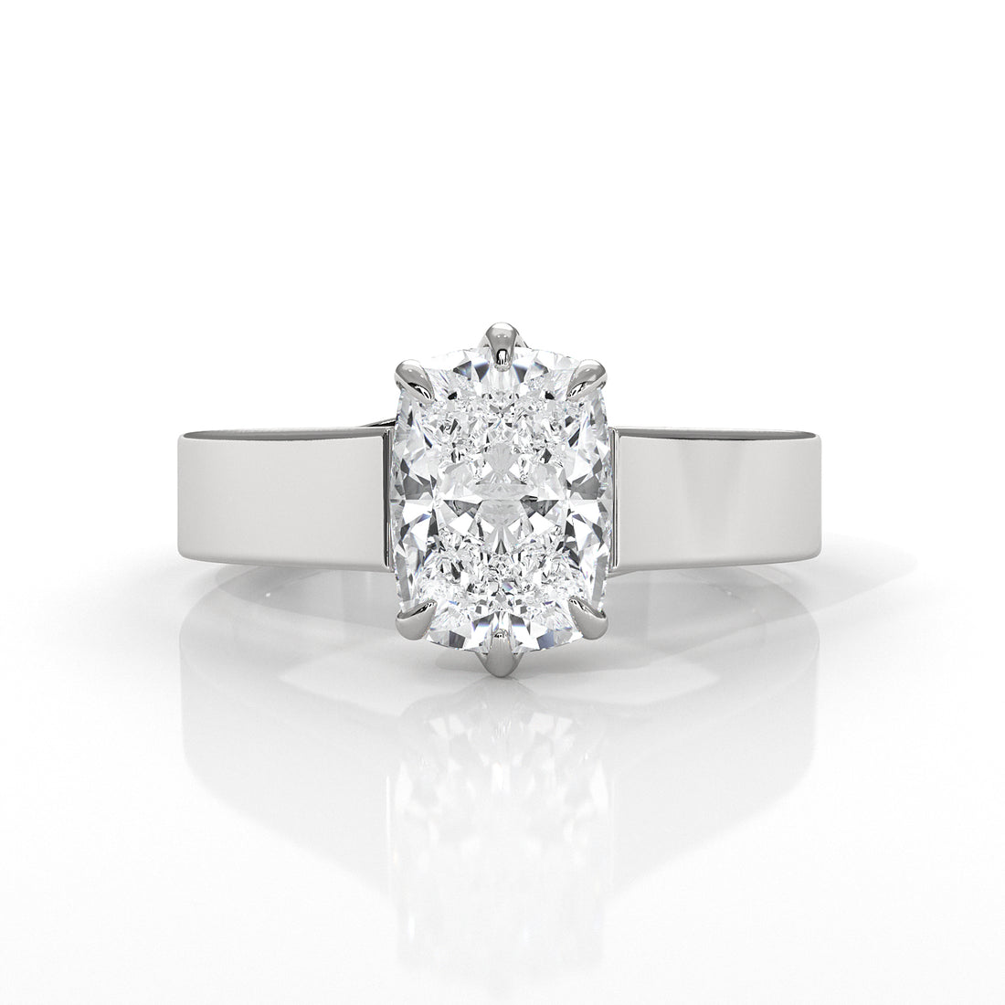 Six Prong Lab Grown Diamond IGI Certified Solitaire Trellis Engagement 4.5g Ring Setting 1.00 Ctw.