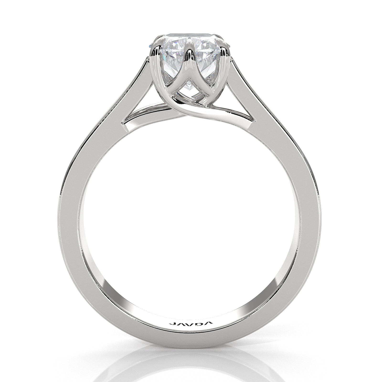 Six Prong Lab Grown Diamond IGI Certified Solitaire Trellis Engagement 4.5g Ring Setting 1.00 Ctw.