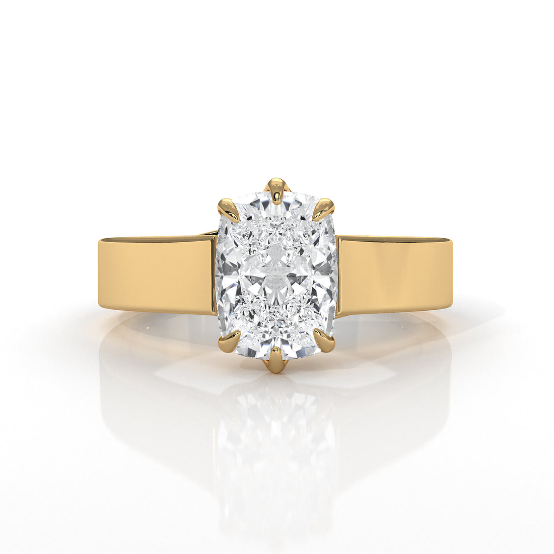Six Prong Lab Grown Diamond IGI Certified Solitaire Trellis Engagement 4.5g Ring Setting 1.00 Ctw.
