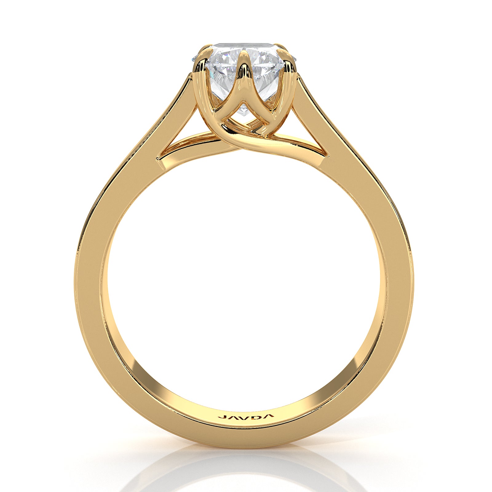 Six Prong Lab Grown Diamond IGI Certified Solitaire Trellis Engagement 4.5g Ring Setting 1.00 Ctw.