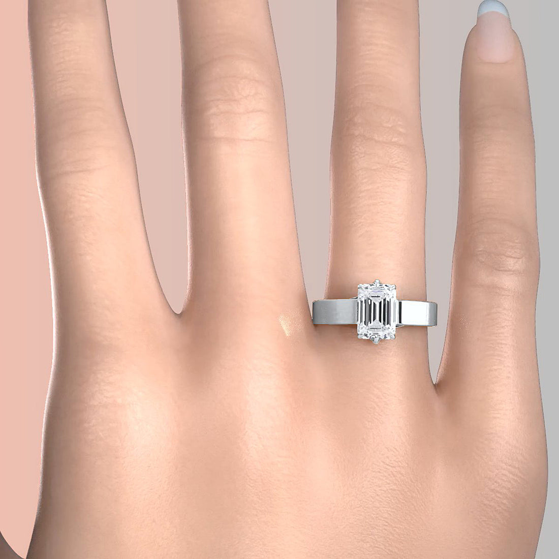 Six Prong Lab Grown Diamond IGI Certified Solitaire Trellis Engagement 4.5g Ring Setting 1.00 Ctw.